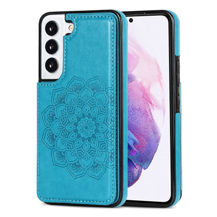 Double Buckle Mandala PU+TPU Phone Case, For Samsung Galaxy S22 5G, For Samsung Galaxy S22+ 5G, For Samsung Galaxy S22 Ultra 5G