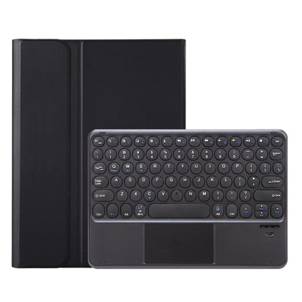 YA610B-A  Lambskin Texture Voltage Round Keycap Bluetooth Keyboard Leather Case with Touchpad