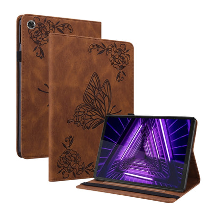 Butterfly Flower Embossed Leather Tablet Case, For Lenovo M10 Plus 10.3 TB-X606F/TB-X606X, For Lenovo Tab M10 TB-X605L/X605F, For Lenovo Tab M8 HD / M8 FHD, For Lenovo Tab M10 HD 2nd Gen TB-X306X/TB-X306F