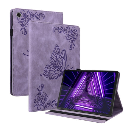 Butterfly Flower Embossed Leather Tablet Case, For Lenovo M10 Plus 10.3 TB-X606F/TB-X606X, For Lenovo Tab M10 TB-X605L/X605F, For Lenovo Tab M8 HD / M8 FHD, For Lenovo Tab M10 HD 2nd Gen TB-X306X/TB-X306F