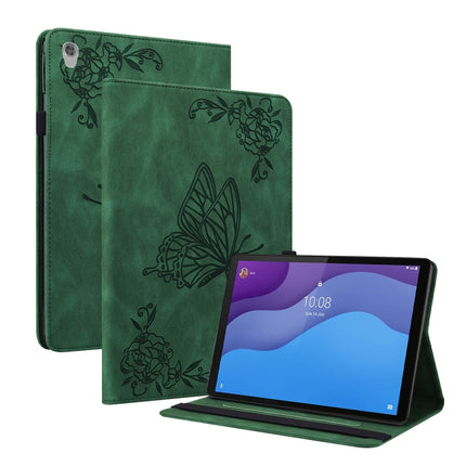 Butterfly Flower Embossed Leather Tablet Case, For Lenovo M10 Plus 10.3 TB-X606F/TB-X606X, For Lenovo Tab M10 TB-X605L/X605F, For Lenovo Tab M8 HD / M8 FHD, For Lenovo Tab M10 HD 2nd Gen TB-X306X/TB-X306F
