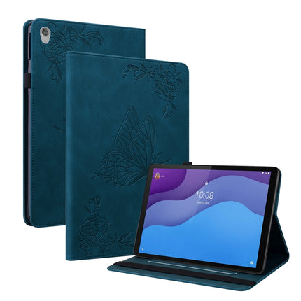 Butterfly Flower Embossed Leather Tablet Case, For Lenovo M10 Plus 10.3 TB-X606F/TB-X606X, For Lenovo Tab M10 TB-X605L/X605F, For Lenovo Tab M8 HD / M8 FHD, For Lenovo Tab M10 HD 2nd Gen TB-X306X/TB-X306F