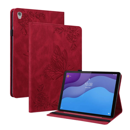 Butterfly Flower Embossed Leather Tablet Case, For Lenovo M10 Plus 10.3 TB-X606F/TB-X606X, For Lenovo Tab M10 TB-X605L/X605F, For Lenovo Tab M8 HD / M8 FHD, For Lenovo Tab M10 HD 2nd Gen TB-X306X/TB-X306F