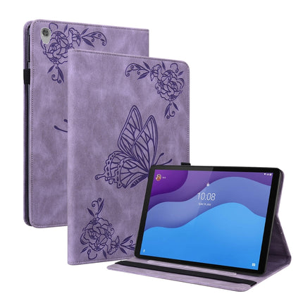 Butterfly Flower Embossed Leather Tablet Case, For Lenovo M10 Plus 10.3 TB-X606F/TB-X606X, For Lenovo Tab M10 TB-X605L/X605F, For Lenovo Tab M8 HD / M8 FHD, For Lenovo Tab M10 HD 2nd Gen TB-X306X/TB-X306F