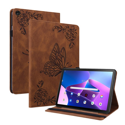 Butterfly Flower Embossed Leather Tablet Case, For Lenovo Tab M10 Plus 10.6 3rd Gen, For Lenovo Tab P11 TB-J606F