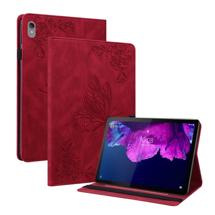 Butterfly Flower Embossed Leather Tablet Case, For Lenovo Tab M10 Plus 10.6 3rd Gen, For Lenovo Tab P11 TB-J606F
