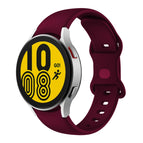For Samsung Galaxy Watch4 Classic 42mm / Watch4 40mm / Wine Red