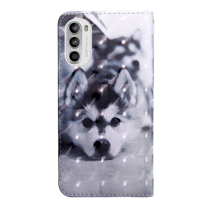 3D Painted Pattern Leather Phone Case, For Motorola Moto G52, For Motorola Moto G200 5G