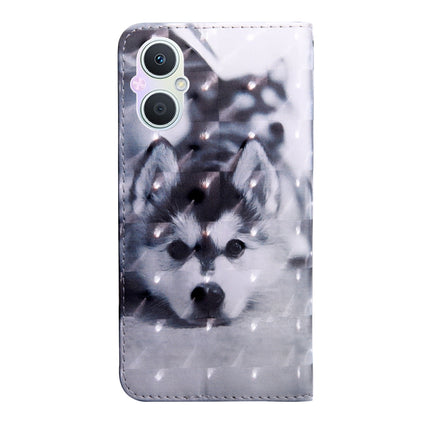 3D Painted Pattern Leather Phone Case, For OPPO A96 5G, For Xiaomi Redmi 10C Global