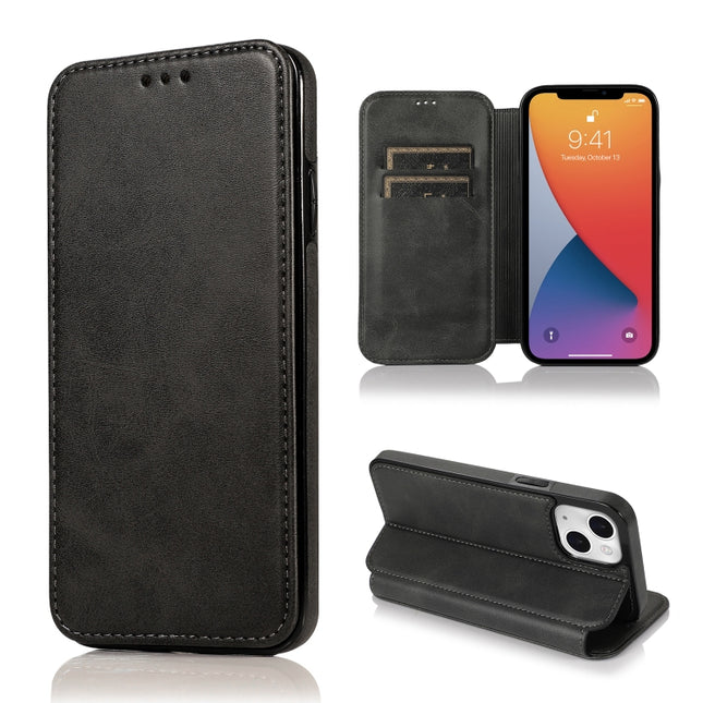 Knight Magnetische Saugnapf-Handyhülle aus Leder, Für iPhone 13 mini, Für iPhone 13, Für iPhone 13 Pro, Für iPhone 13 Pro Max, Für iPhone 12 mini