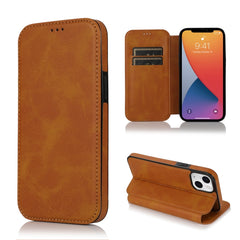 Knight Magnetic Suction Leather Phone Case, For iPhone 13 mini, For iPhone 13, For iPhone 13 Pro, For iPhone 13 Pro Max, For iPhone 12 mini