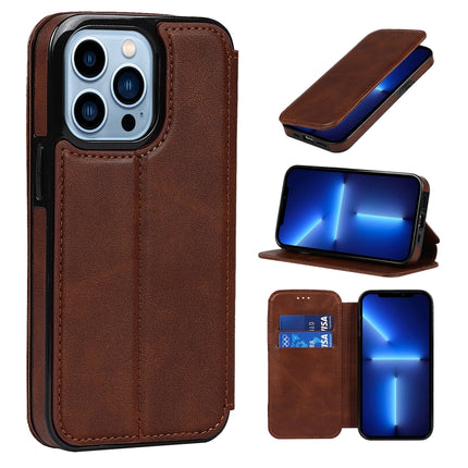 Knight Magnetic Suction Leather Phone Case, For iPhone 13 mini, For iPhone 13, For iPhone 13 Pro, For iPhone 13 Pro Max