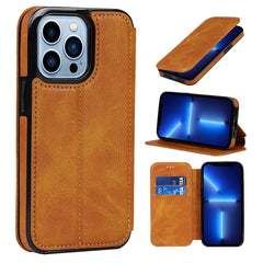 Knight Magnetic Suction Leather Phone Case, For iPhone 13 mini, For iPhone 13, For iPhone 13 Pro, For iPhone 13 Pro Max, For iPhone 12 mini