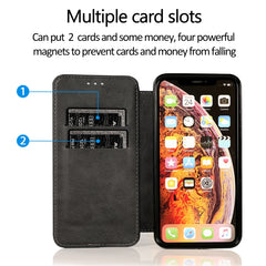 Knight Magnetic Suction Leather Phone Case, For iPhone X / XS, For iPhone XR, For iPhone XS Max, For iPhone SE 2022 / SE 2020 / 7 / 8, For iPhone 7 Plus / 8 Plus