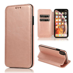 Knight Magnetic Suction Leather Phone Case, For iPhone X / XS, For iPhone XR, For iPhone XS Max, For iPhone SE 2022 / SE 2020 / 7 / 8, For iPhone 7 Plus / 8 Plus