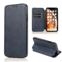 Knight Magnetic Suction Leather Phone Case, For iPhone X / XS, For iPhone XR, For iPhone XS Max, For iPhone SE 2022 / SE 2020 / 7 / 8, For iPhone 7 Plus / 8 Plus