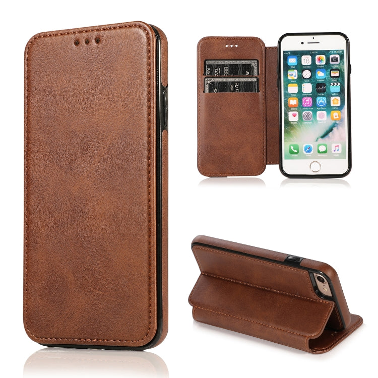Knight Magnetic Suction Leather Phone Case, For iPhone XS Max, For iPhone SE 2022 / SE 2020 / 7 / 8, For iPhone 7 Plus / 8 Plus
