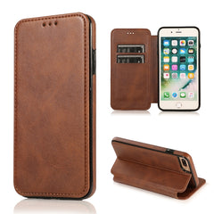 Knight Magnetic Suction Leather Phone Case, For iPhone X / XS, For iPhone XR, For iPhone XS Max, For iPhone SE 2022 / SE 2020 / 7 / 8, For iPhone 7 Plus / 8 Plus