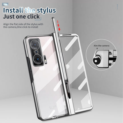 Electroplating Hinge Phone Case with Stylus, For Huawei Mate X2, For Honor Magic V, For Samsung Galaxy Z Fold2 5G, For Xiaomi Mi Mix Fold, For Samsung Galaxy Z Fold2 5G with Film