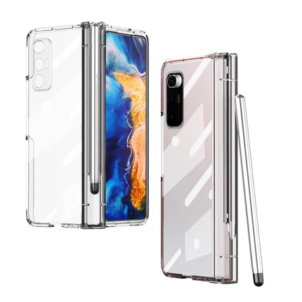 Electroplating Hinge Phone Case with Stylus, For Huawei Mate X2, For Honor Magic V, For Samsung Galaxy Z Fold2 5G, For Xiaomi Mi Mix Fold, For Samsung Galaxy Z Fold2 5G with Film