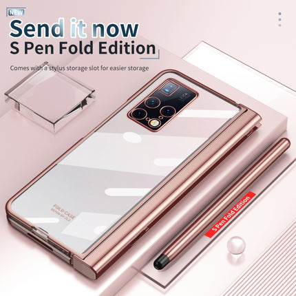 Full Body Electroplating Hinge Phone Case with Stylus, For Huawei Mate X2 with Film, For Honor Magic V with Film, For Samsung Galaxy Z Fold2 5G with Film, For Xiaomi Mi Mix Fold with Film, For Samsung Galaxy Z Fold2 5G