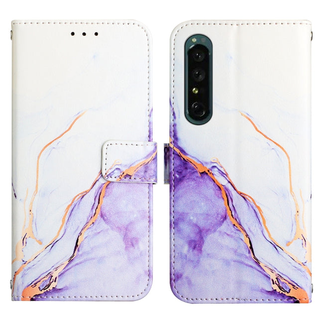 PT003 Marble Pattern Flip Leather Phone Case, For Motorola Moto G 5G 2022, For Motorola Moto G52, For Sony Xperia 10 IV, For Sony Xperia ACE III