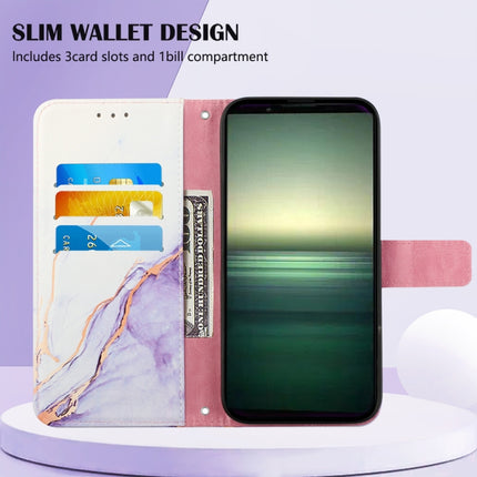 PT003 Marble Pattern Flip Leather Phone Case, For Motorola Moto G 5G 2022, For Motorola Moto G52, For Sony Xperia 10 IV, For Sony Xperia ACE III