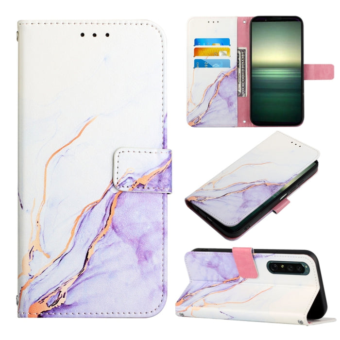 PT003 Marble Pattern Flip Leather Phone Case, For Motorola Moto G 5G 2022, For Motorola Moto G52, For Sony Xperia 10 IV, For Sony Xperia ACE III