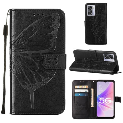 Embossed Butterfly Leather Phone Case, For OnePlus Nord CE 2 5G, For OPPO A57 5G 2022, For OPPO Realme C31 4G