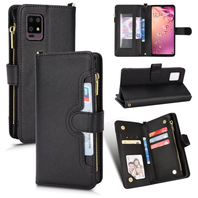 Litchi Texture Zipper Leather Phone Case, For Sharp Aquos Zero6 / Aquos Air, For Sharp Aquos Wish, For Motorola Moto E40 / E30 / E20, For Motorola Edge X30 / Edge 30 Pro /Edge+ 2020