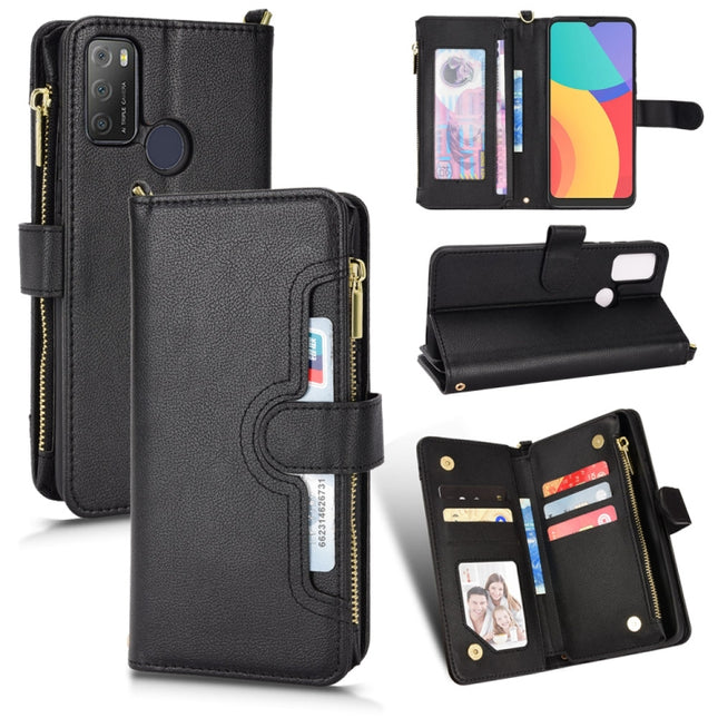 Litchi Texture Zipper Leather Phone Case, For Alcatel 1S 2021 / 3L 2021, For Xiaomi Redmi Note 10 Pro / 10 Pro Max 4G, For Xiaomi Redmi Note 10 4G / Note 10S, For Nokia XR20
