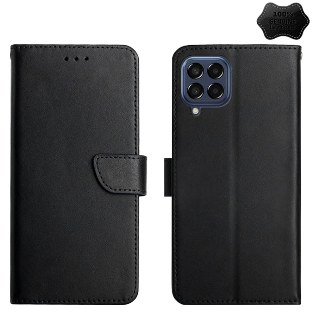 Genuine Leather Fingerprint-proof Horizontal Flip Phone Case, For Samsung Galaxy M53, For Sharp Aquos R7, For Xiaomi Poco F4 GT