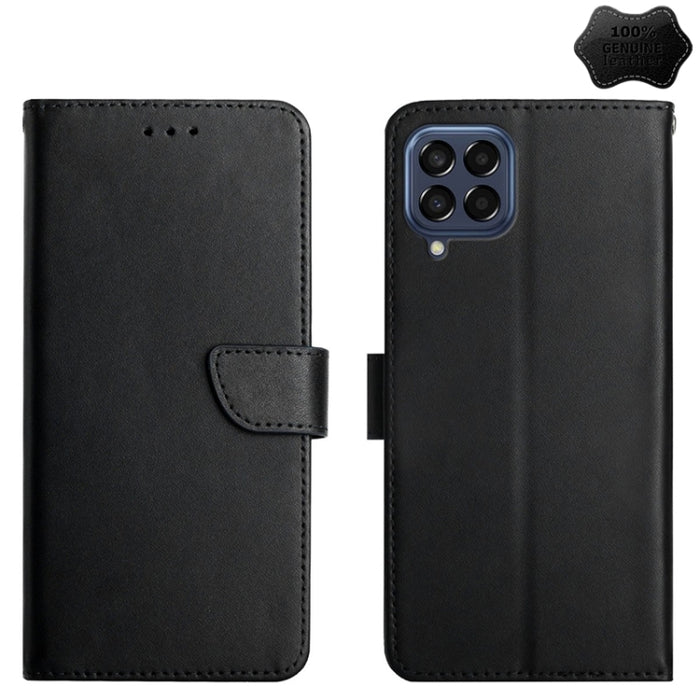 Genuine Leather Fingerprint-proof Horizontal Flip Phone Case, For Samsung Galaxy M53, For Sharp Aquos R7, For Xiaomi Poco F4 GT