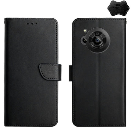 Genuine Leather Fingerprint-proof Horizontal Flip Phone Case, For Samsung Galaxy M53, For Sharp Aquos R7, For Xiaomi Poco F4 GT