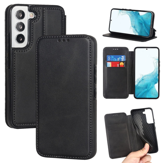 Knight Magnetic Suction Leather Phone Case, For Samsung Galaxy S22 5G, For Samsung Galaxy S22+ 5G, For Samsung Galaxy S22 Ultra 5G, For Samsung Galaxy S21 5G
