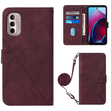 Crossbody 3D Embossed Flip Leather Phone Case, For Motorola Moto G Stylus 4G 2022, For OPPO A57 5G 2022, For Motorola Moto G52, For OPPO Realme C31 4G