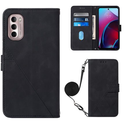 Crossbody 3D Embossed Flip Leather Phone Case, For Motorola Moto G Stylus 4G 2022, For OPPO A57 5G 2022, For Motorola Moto G52, For OPPO Realme C31 4G