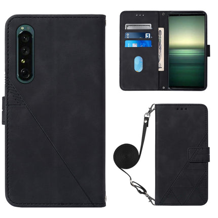 Crossbody 3D Embossed Flip Leather Phone Case, For OPPO Reno7 4G/F21 Pro, For Xiaomi Poco M4 Pro 4G, For Xiaomi Poco X4 Pro 5G, For Sony Xperia 1 IV