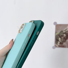 Funda de teléfono de franela y galvanoplastia de silicona líquida, para iPhone 12 Pro, para iPhone 12, para iPhone 11 Pro Max, para iPhone 11 Pro