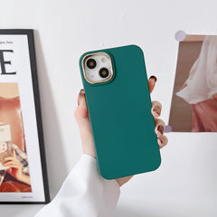 Liquid Silicone Electroplating + Flannel Phone Case, For iPhone 11