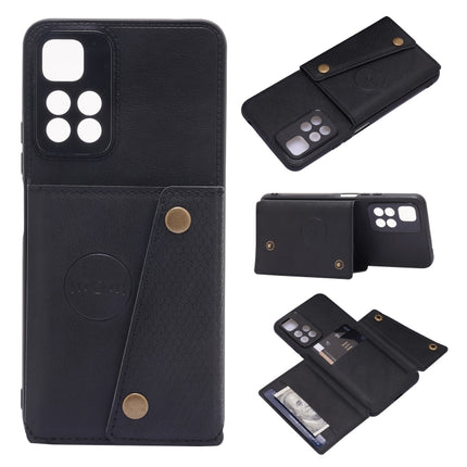 Double Buckle PU + TPU Shockproof Magnetic Phone Case, For Xiaomi Redmi 10C, For Xiaomi Redmi Note 11 5G Chinese, For Xiaomi Redmi Note 11E, For Xiaomi Redmi 10