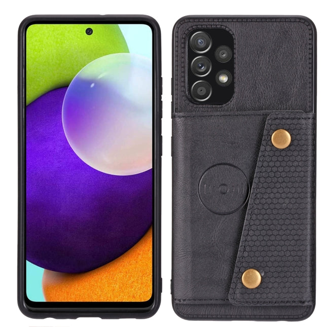 Double Buckle PU + TPU Shockproof Magnetic Phone Case, For Samsung Galaxy A23 165mm, For Samsung Galaxy A73 5G
