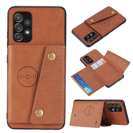 Double Buckle PU + TPU Shockproof Magnetic Phone Case, For Samsung Galaxy A23 165mm, For Samsung Galaxy A73 5G