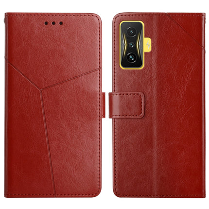 Y Stitching Horizontal Flip Leather Phone Case, For Samsung Galaxy M53, For Sharp Aquos R7, For Xiaomi Poco F4 GT