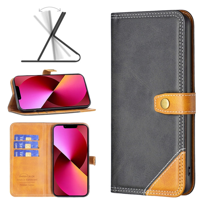 Color Matching Double Sewing Thread Leather Case, For iPhone 13 mini, For iPhone 13, For iPhone 13 Pro, For iPhone 12 mini