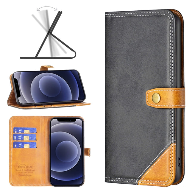 Color Matching Double Sewing Thread Leather Case, For iPhone 13 mini, For iPhone 13, For iPhone 13 Pro, For iPhone 12 mini