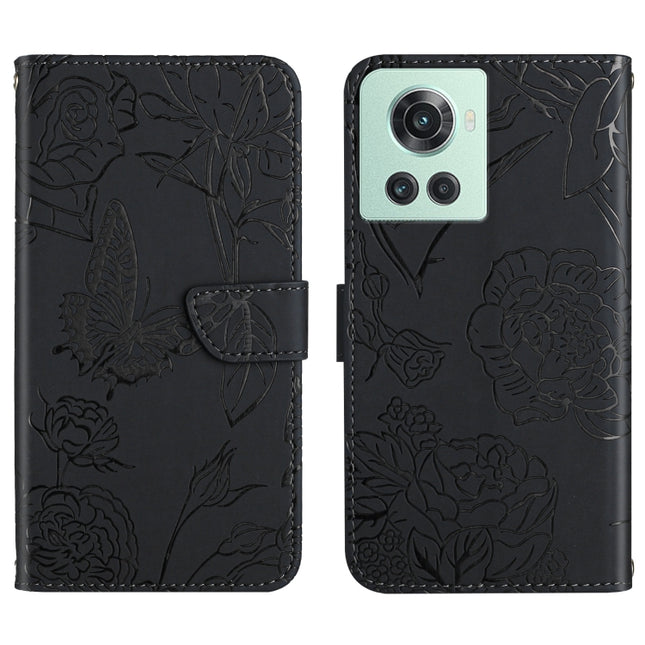 Skin Feel Butterfly Peony Embossed Leather Phone Case, For OnePlus 10R/ACE, For OnePlus Nord CE 2 5G, For OnePlus Nord CE2 Lite/Realme 9 Pro 5G/Realme V25, For Motorola Moto G 5G 2022