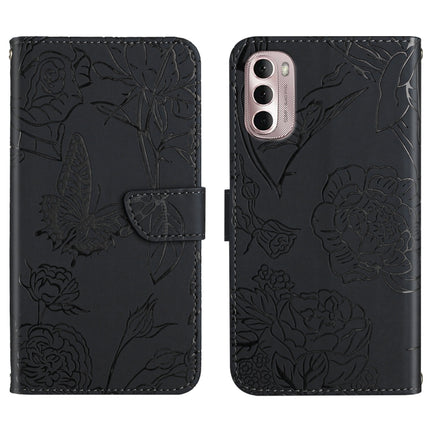 Skin Feel Butterfly Peony Embossed Leather Phone Case, For Motorola Moto G Stylus 4G 2022, For Motorola Moto G Stylus 5G 2022, For Motorola Moto G52, For Nokia X100