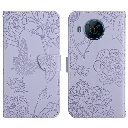 Skin Feel Butterfly Peony Embossed Leather Phone Case, For Motorola Moto G Stylus 4G 2022, For Motorola Moto G Stylus 5G 2022, For Motorola Moto G52, For Nokia X100