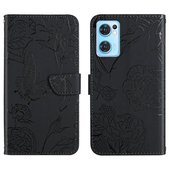 Skin Feel Butterfly Peony Embossed Leather Phone Case, For OPPO Find X5 Lite, For OPPO Realme 9 Pro+/Realme 9 4G, For Samsung Galaxy Xcover6 Pro, For Samsung Galaxy M33